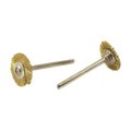 Forney Industires 0.75 in. Twisted Wire Wheel Brush Set; Brass - 15000 rpm, 2PK 2837417